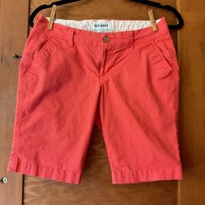 Old Navy Women's Vibrant Coral Bermudas